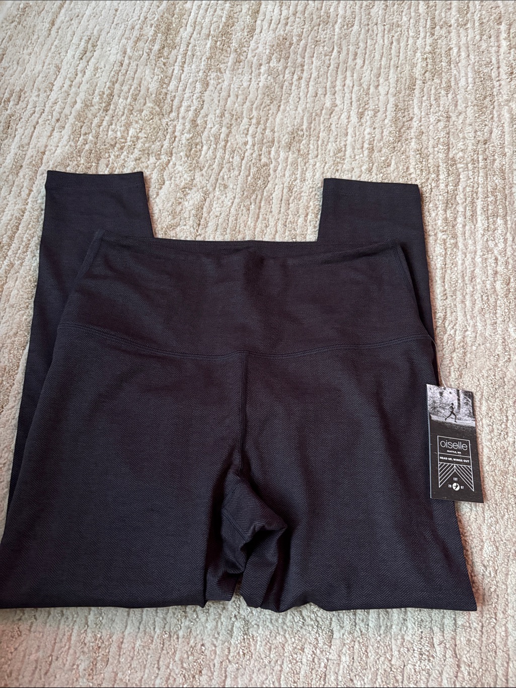 Oiselle Black High-Waist Active 3/4 Leggings Size 4